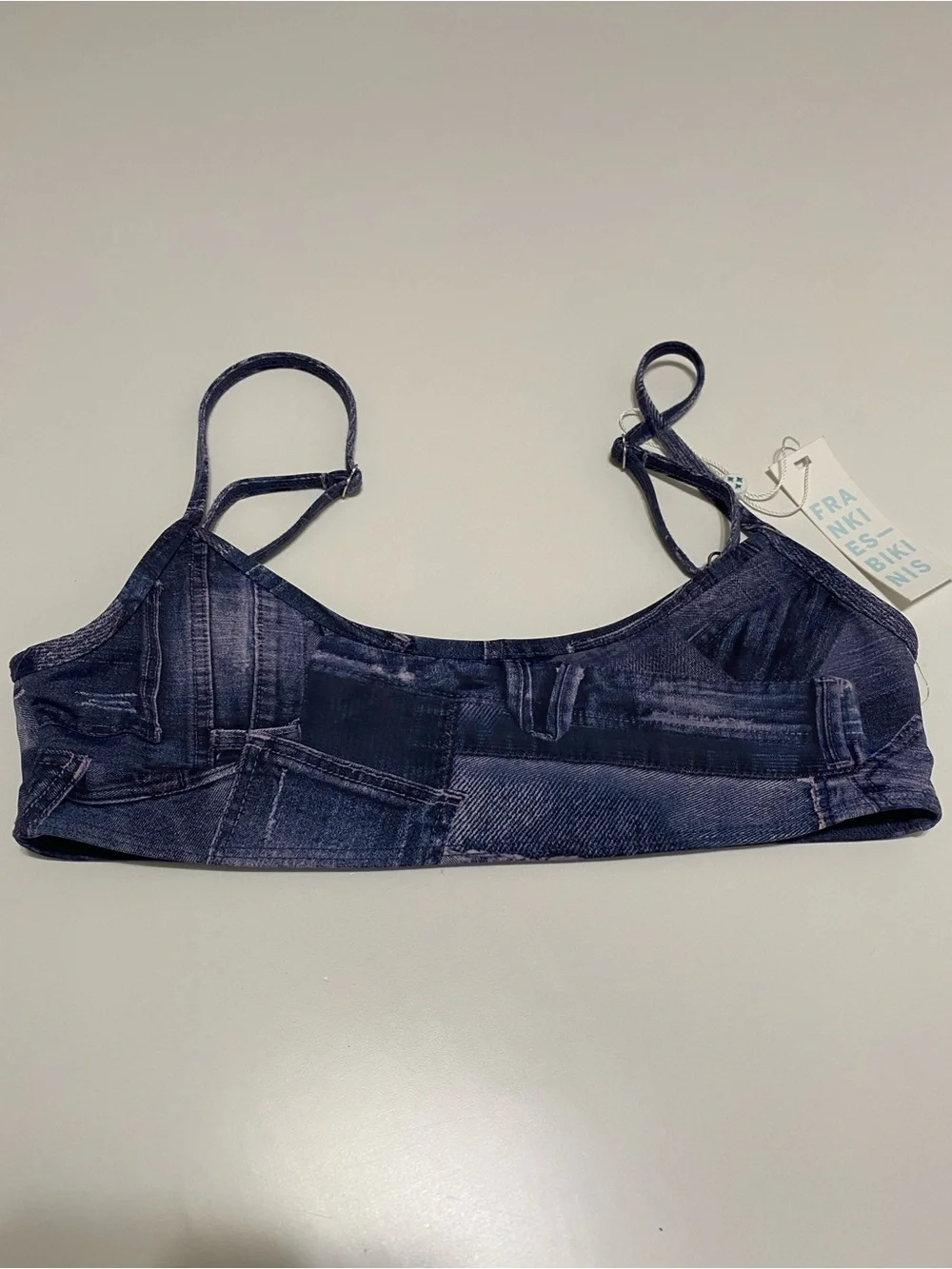 Frankie’s Bikinis Denim Print Dallas Top